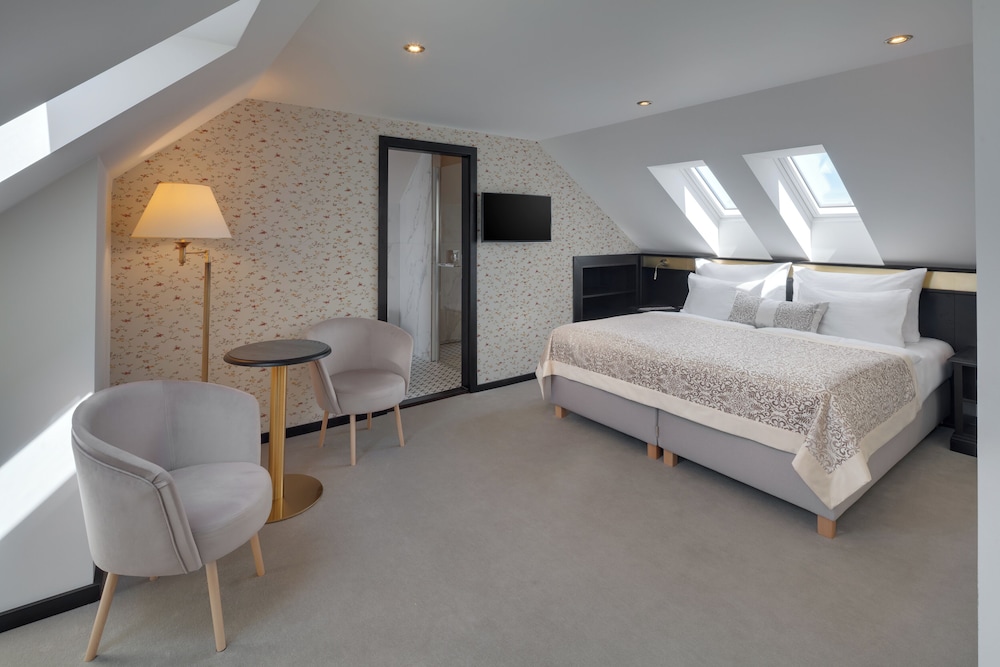 Attic room with stairs