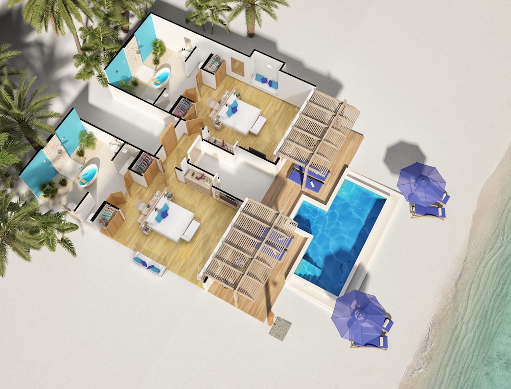 Two Bedrooms Family Beach Villa with Pool