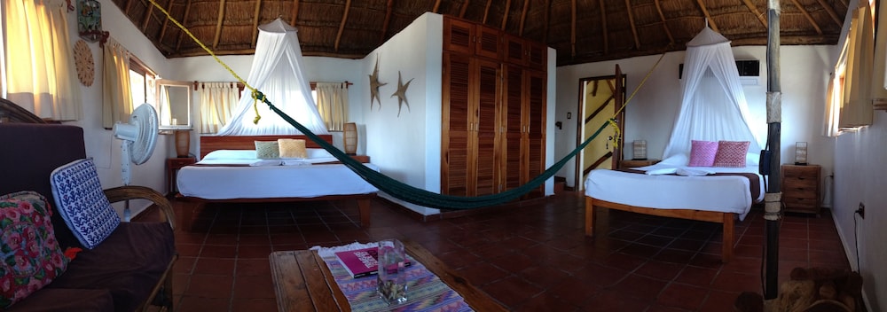 Family Quadruple Room, Multiple Beds, Partial Sea View