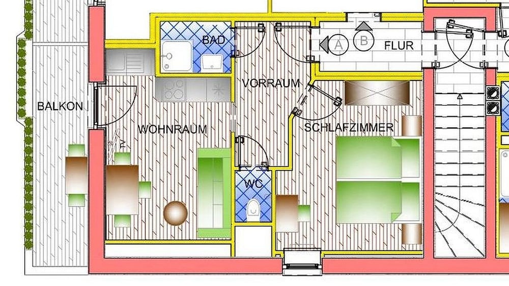 Apartment, Private Bathroom (Balkonwohnung A) - Photo 3