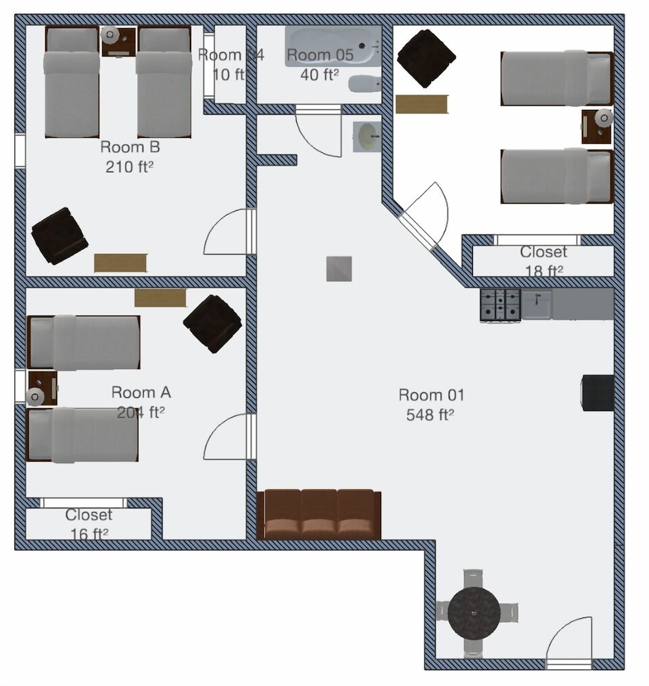 Deluxe Apartment, 3 Bedrooms, Park View