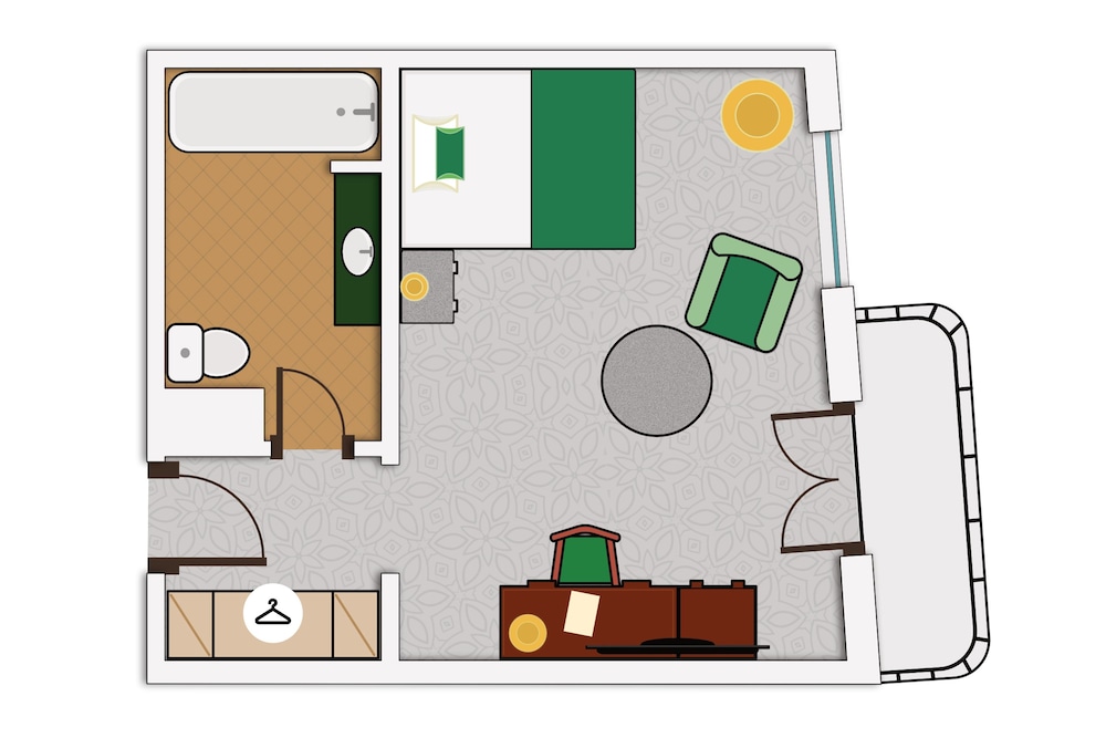 Single Room (Queen Wellness and Fitness access)