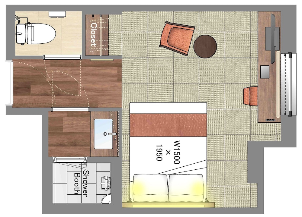 Moderate Double Room, Shower Booth, Non Smoking (Housekeep once every 3 days) photo 3