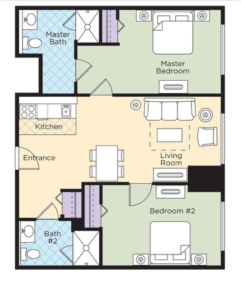 Standard Condo, 2 Bedrooms, Non Smoking, Kitchenette