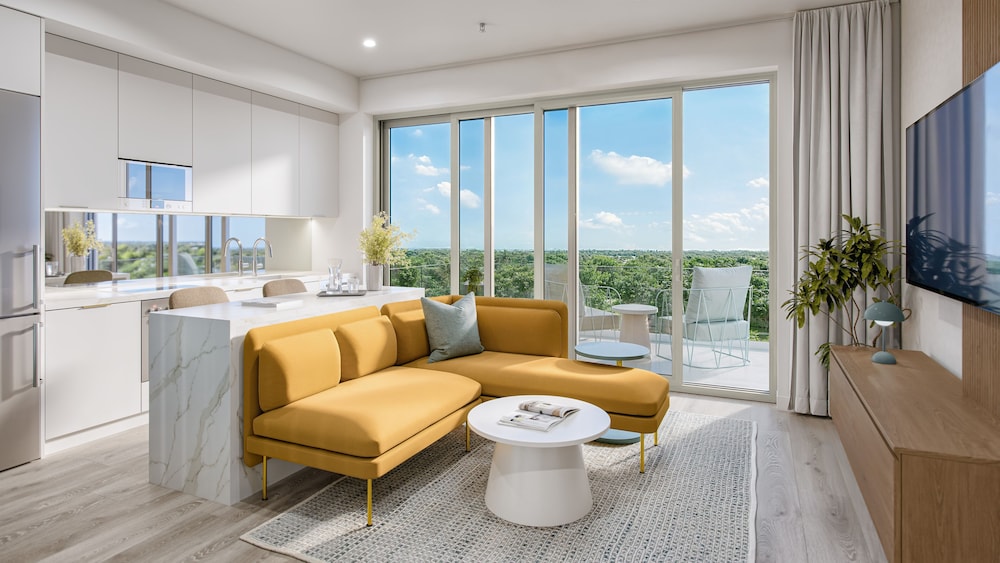 Dawn Suite Rise, 1 King Bed, High Floor, Living Area, Kitchen