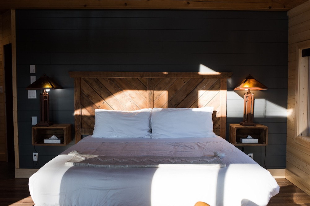 Rustic Studio Cabin, 1 King Bed, Wood Fireplace, Jetted Bathtub, Resort View (Carol's - Pet Friendly