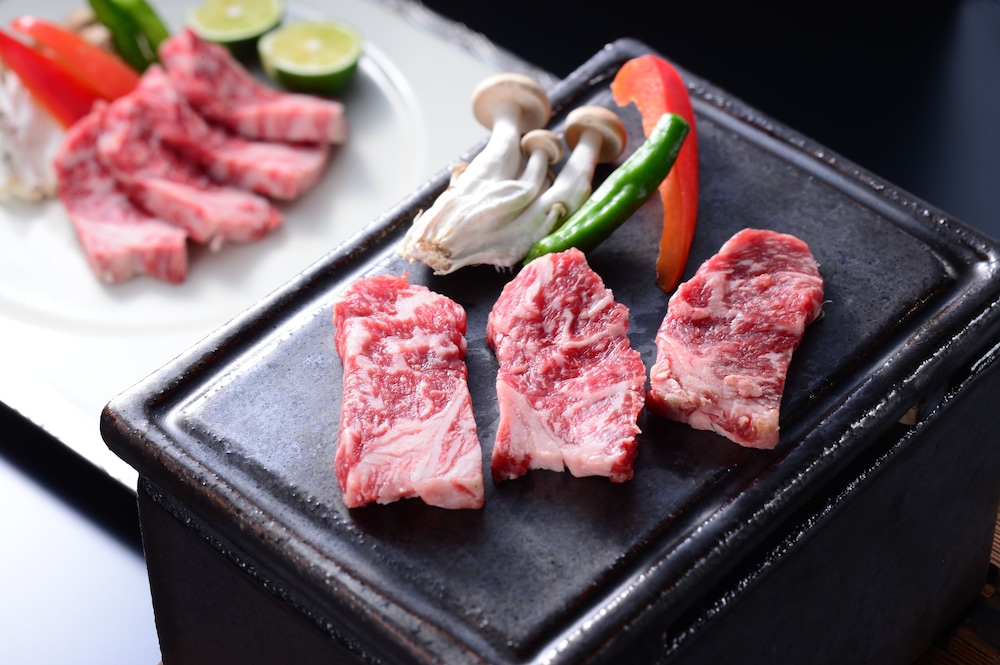 Standard Room, Non Smoking, Mountain View 2F (Steak Dinner) with open-air bath + Private Room Meal photo 1