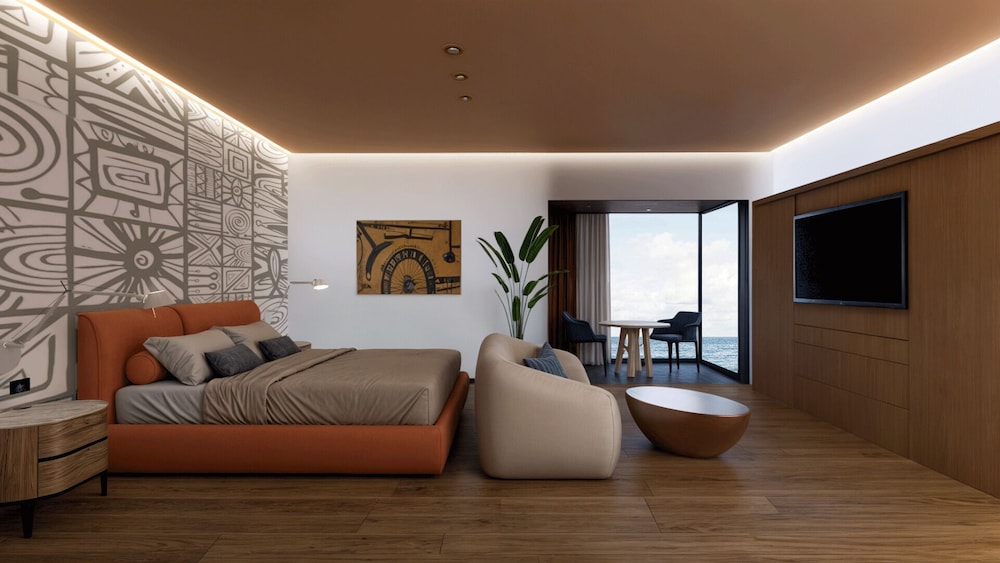Deluxe Room, 1 King Bed, Partial Ocean View