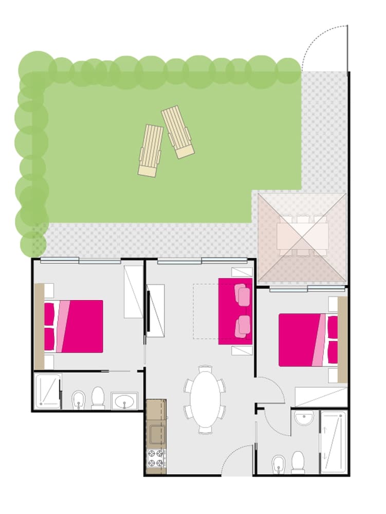 Prestige Appartament, 2 Bedrooms, Garden photo 3