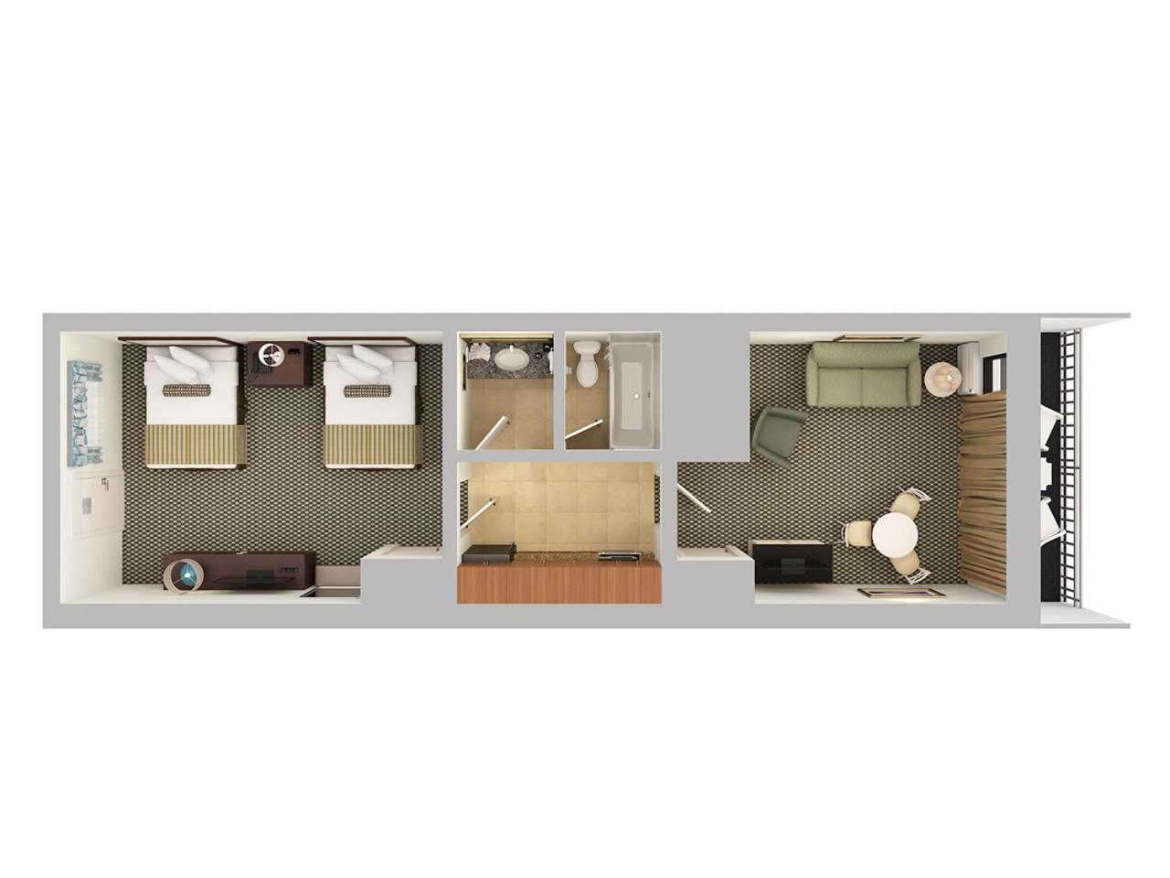 Oceanfront Family Suite - 2 Queen Bed with 1 Double Wall Bed photo 2