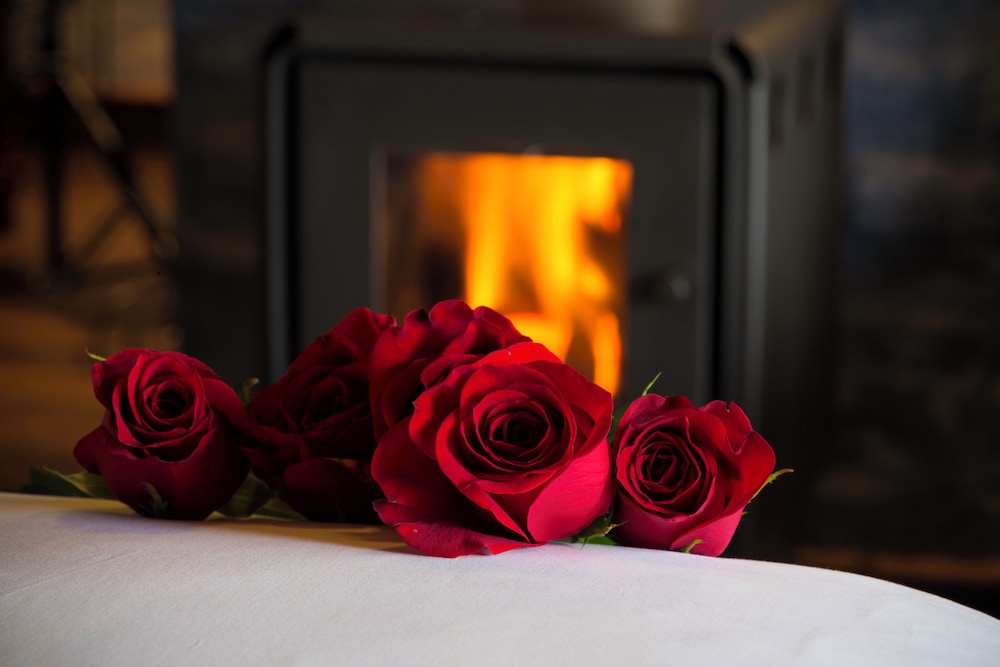 Double Room, 1 Queen Bed, Fireplace, Garden View