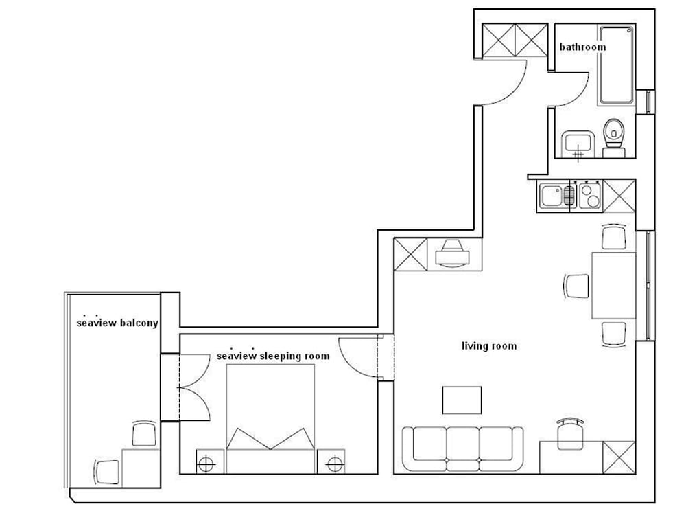 Donkey. Appartement met Zeezicht en Panoramisch Balkon photo 3