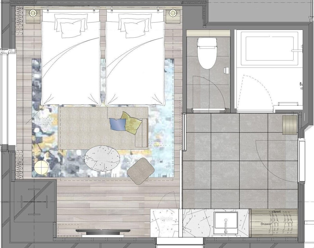 [Top Floor] Superior Corner Twin, Non Smoking, Lounge Access Included photo 2