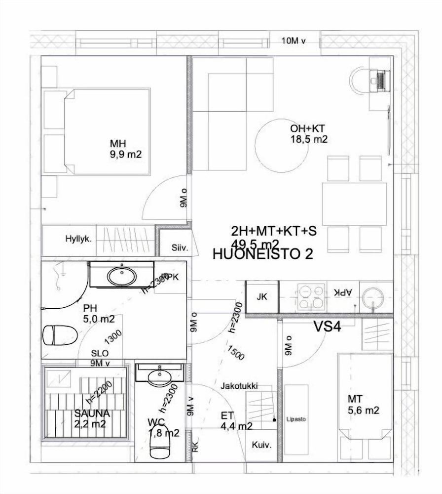 Classic Apartment, 2 Bedrooms, Sauna, Courtyard View