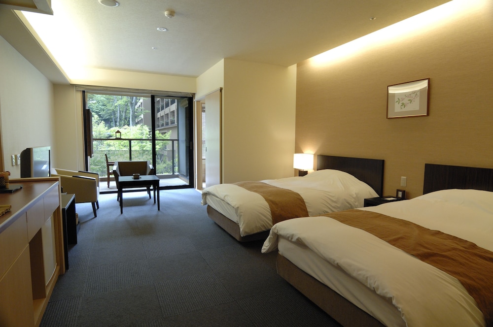 Twin Room, For 2 People, Semi Open-Air Bath - Photo 1