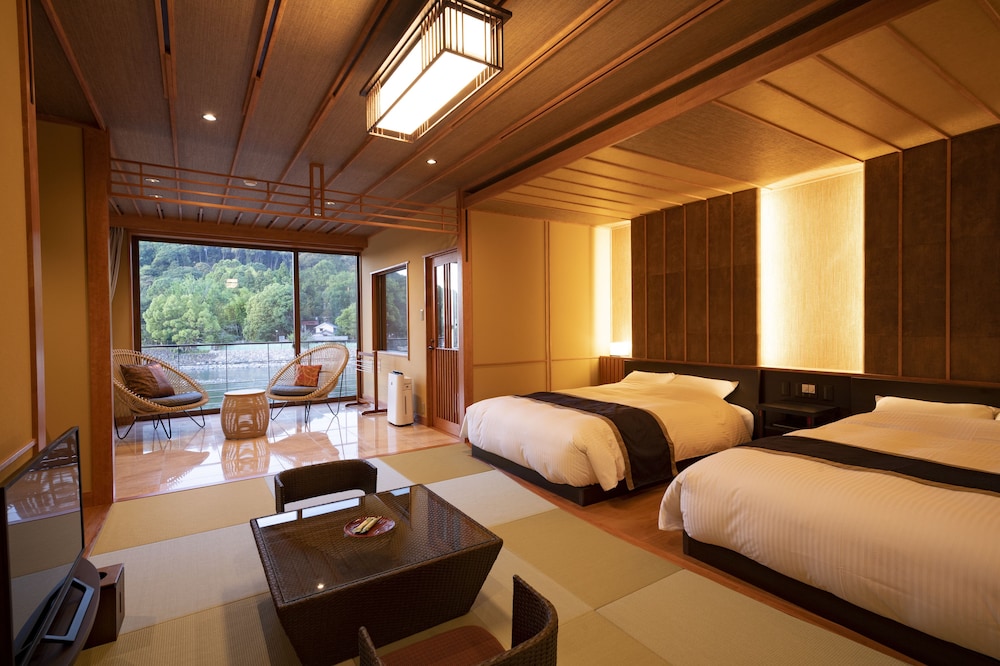 [Kocho] Luxury Twin, Uji River View with Half Open-Air Bath photo 2