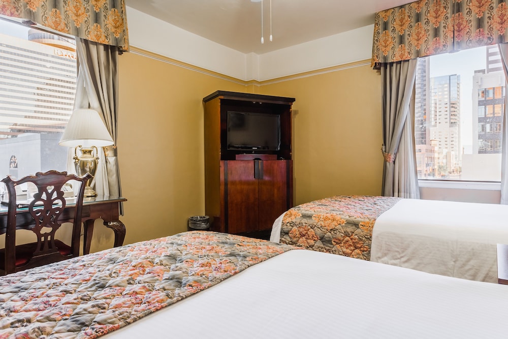 Double Room, 2 Double Beds, City View