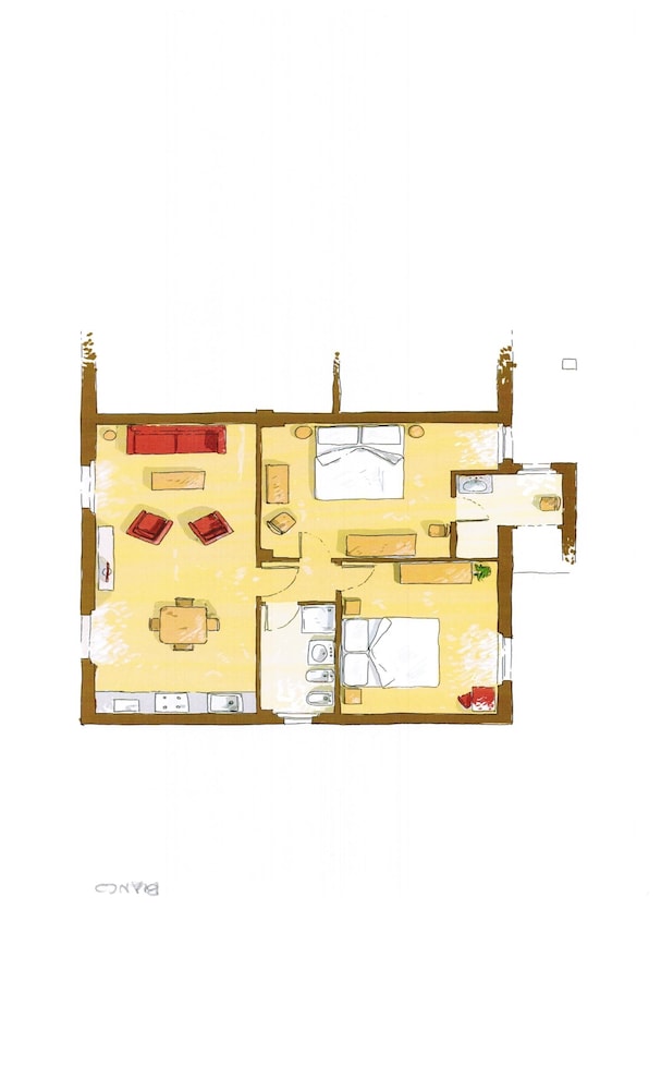 Exclusive Apartment, Ensuite, Garden View (Bianco)