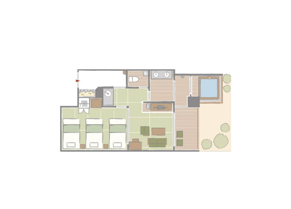 Deluxe Triple Room For 3 Pax, Private Open-Air Bath photo 3