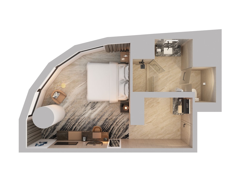 Premium Room, 1 King Bed, City View, Corner - Photo 3