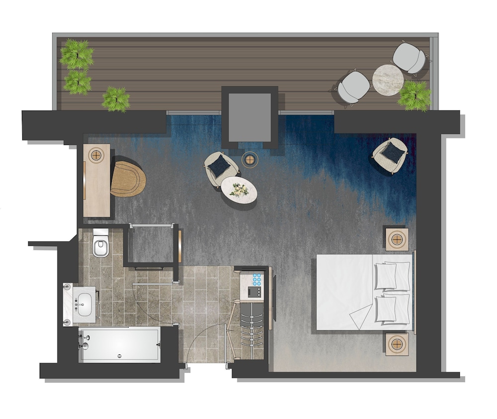Deluxe Room, 1 King Bed, City View (Balcony)