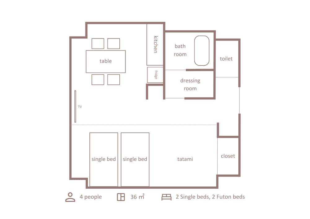Moderate with 4beds (with Tatami Room), Non Smoking - Photo 9