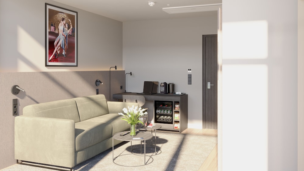 Family Room with Sofa and Balcony