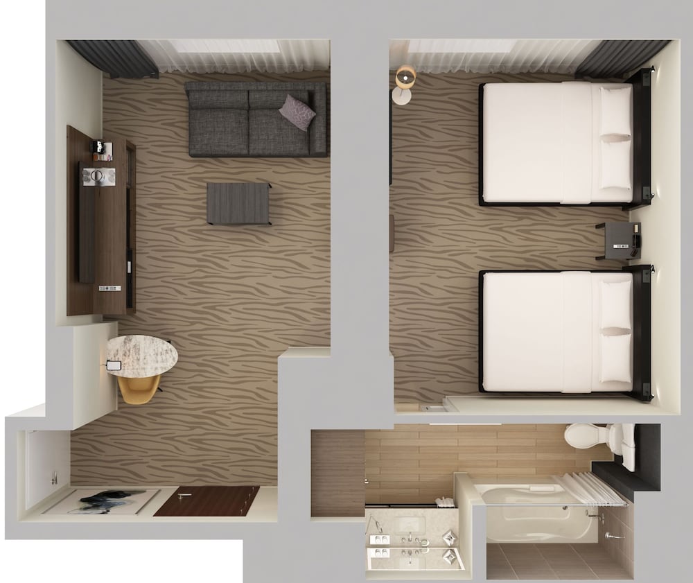 Room (2 Double Beds & Sofa bed, High Floor), photo 6