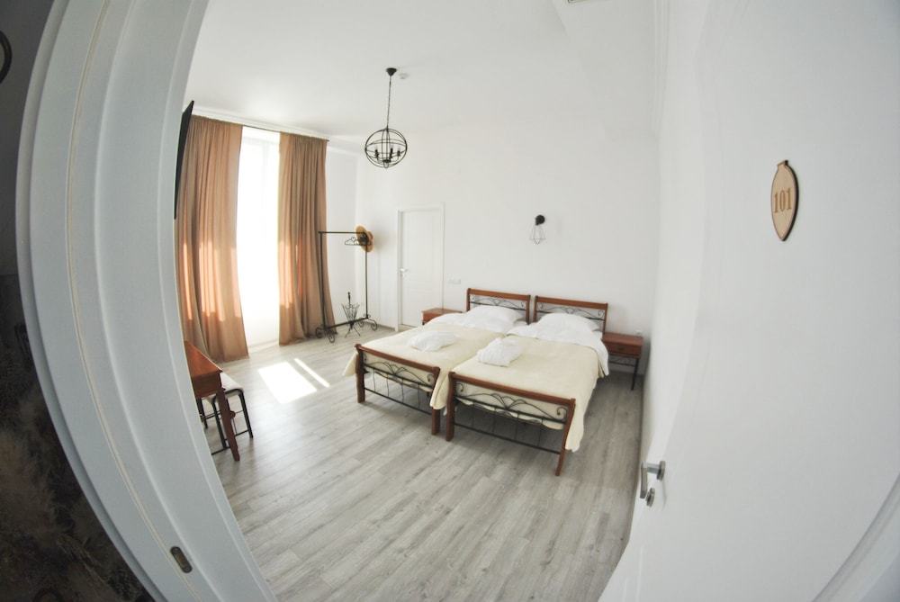 Family Room, Multiple Beds, Pool View photo 1