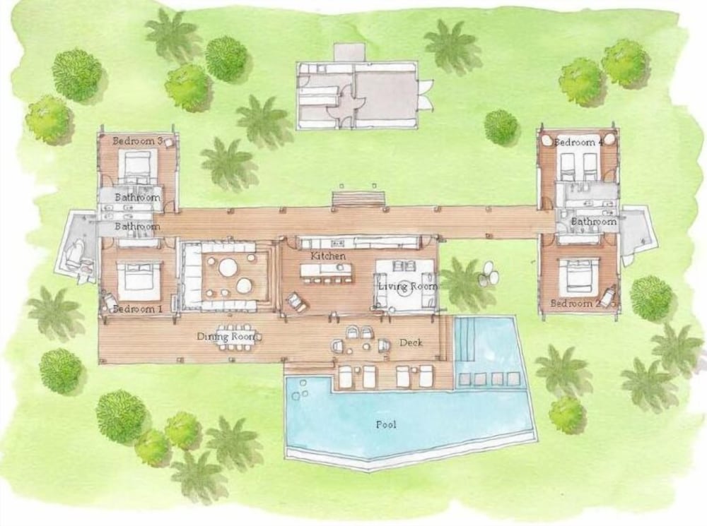 Four Bedroom Beachfront Pool Residence