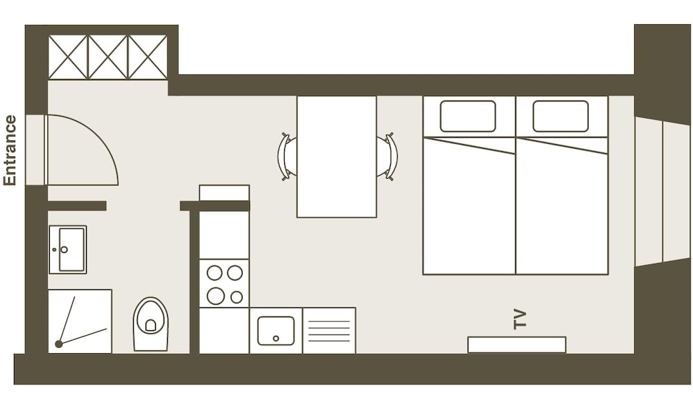 Business Studio, 2 Twin Beds, Kitchen photo 3