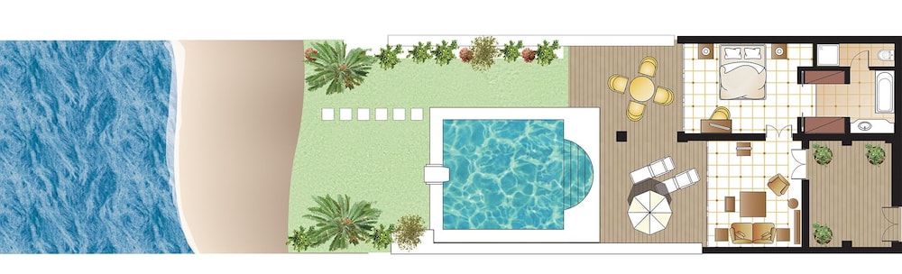 Family Bungalow, Private Pool (Suite Sea Front) thumbnail 5