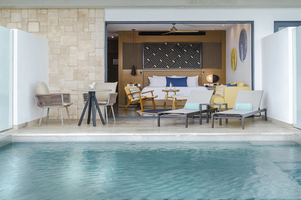 Suite Junior, 1 cama King, Vista al jardín (con acceso directo a la piscina)