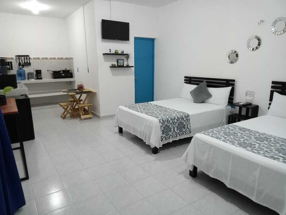 Comfort Double Room, 2 Double Beds, Refrigerator & Microwave, Garden View