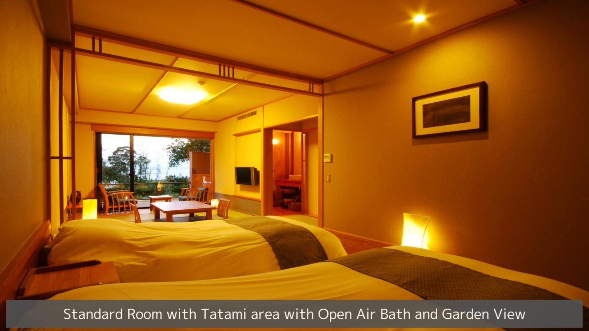 Standard Room with Tatami area with Open Air Bath and Garden View photo 2