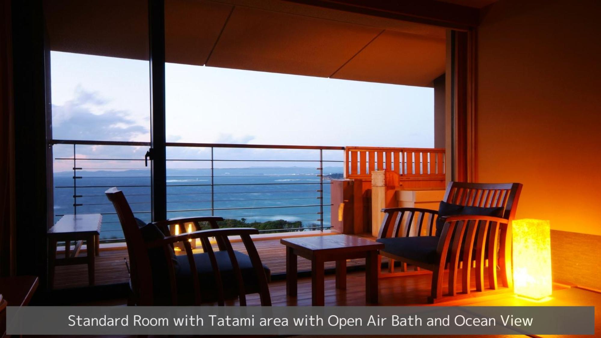 Standard Room with Tatami area with Open Air Bath and Ocean View photo 3