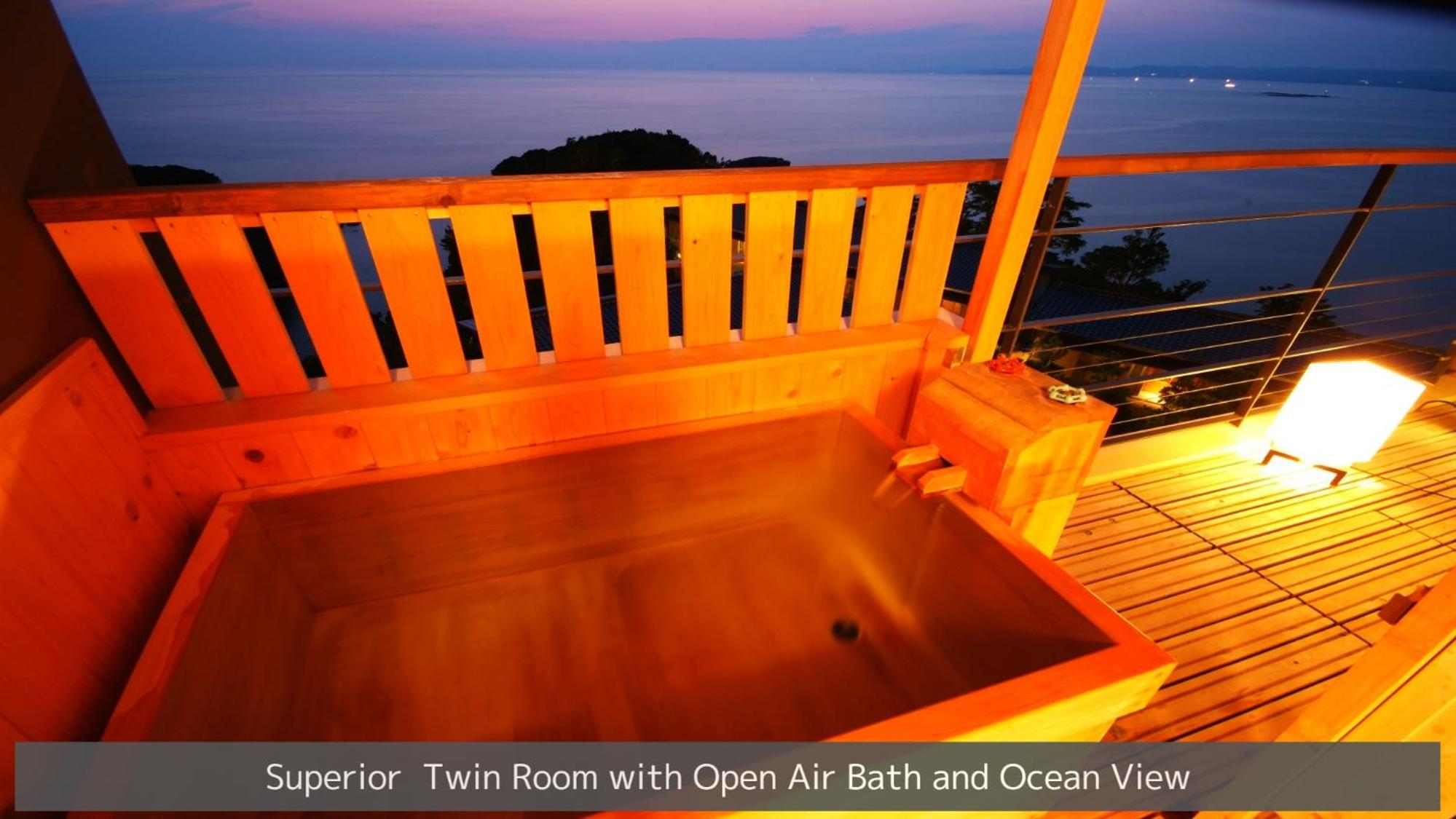Superior Twin Room with Open Air Bath and Ocean View photo 2