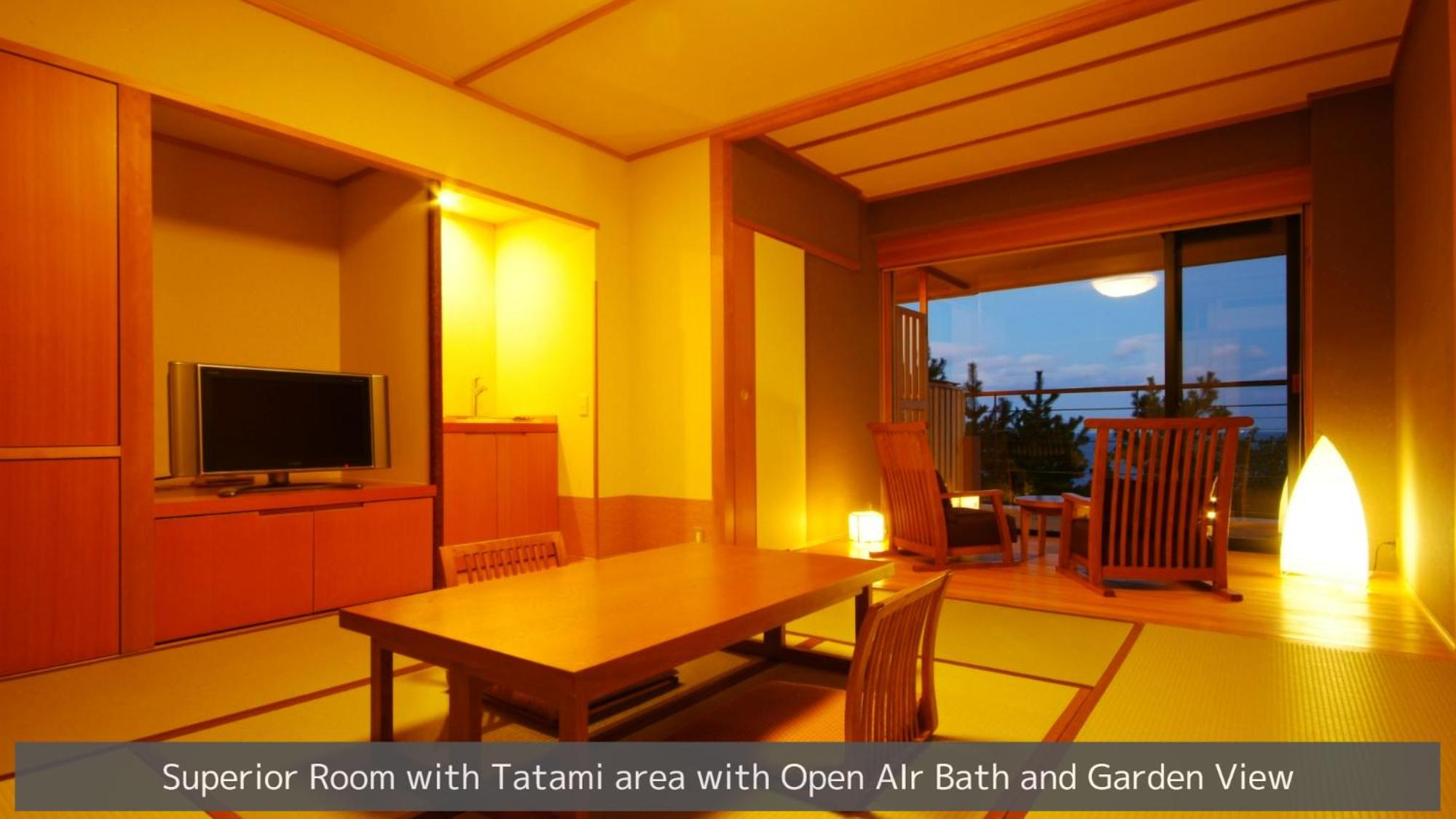Superior Room with Tatami area with Open Air Bath and Garden View photo 1