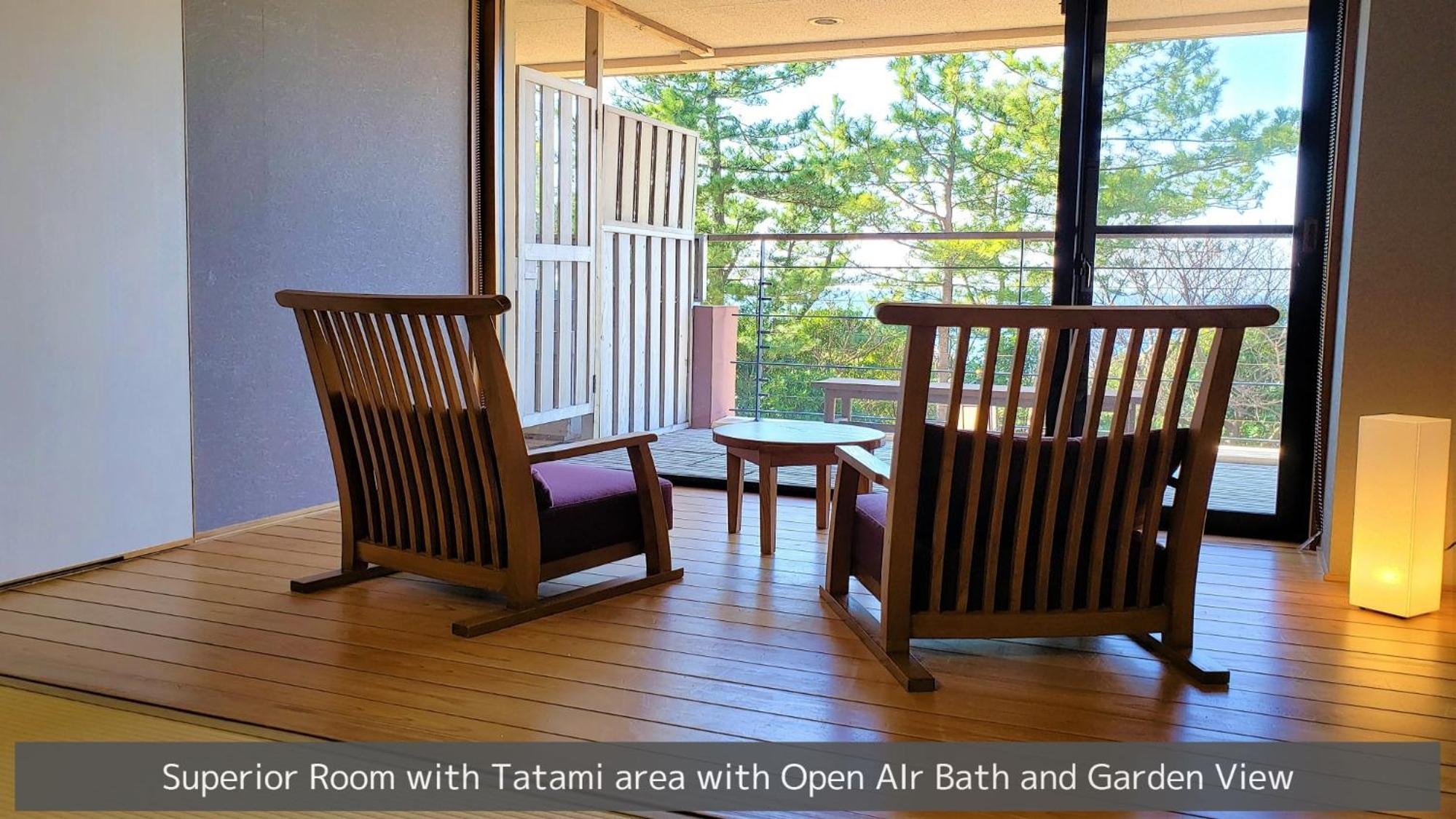 Superior Room with Tatami area with Open Air Bath and Garden View photo 2