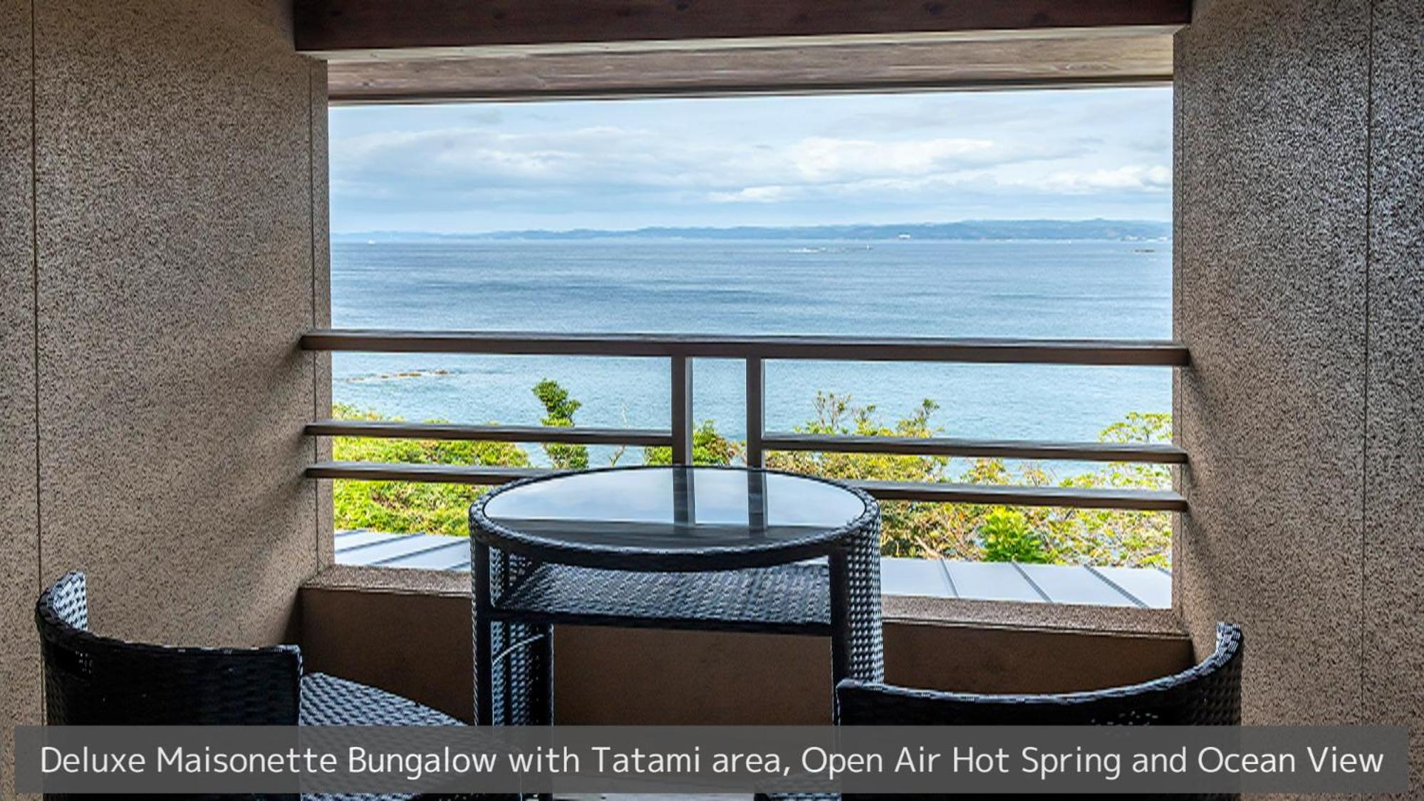 Deluxe Maisonette Bungalow with Tatami area with Open-Air Hot Spring Bath and Ocean View photo 2