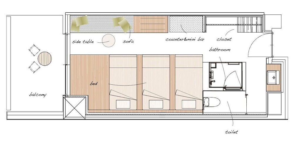 Basic Triple Room with City View - Photo 7