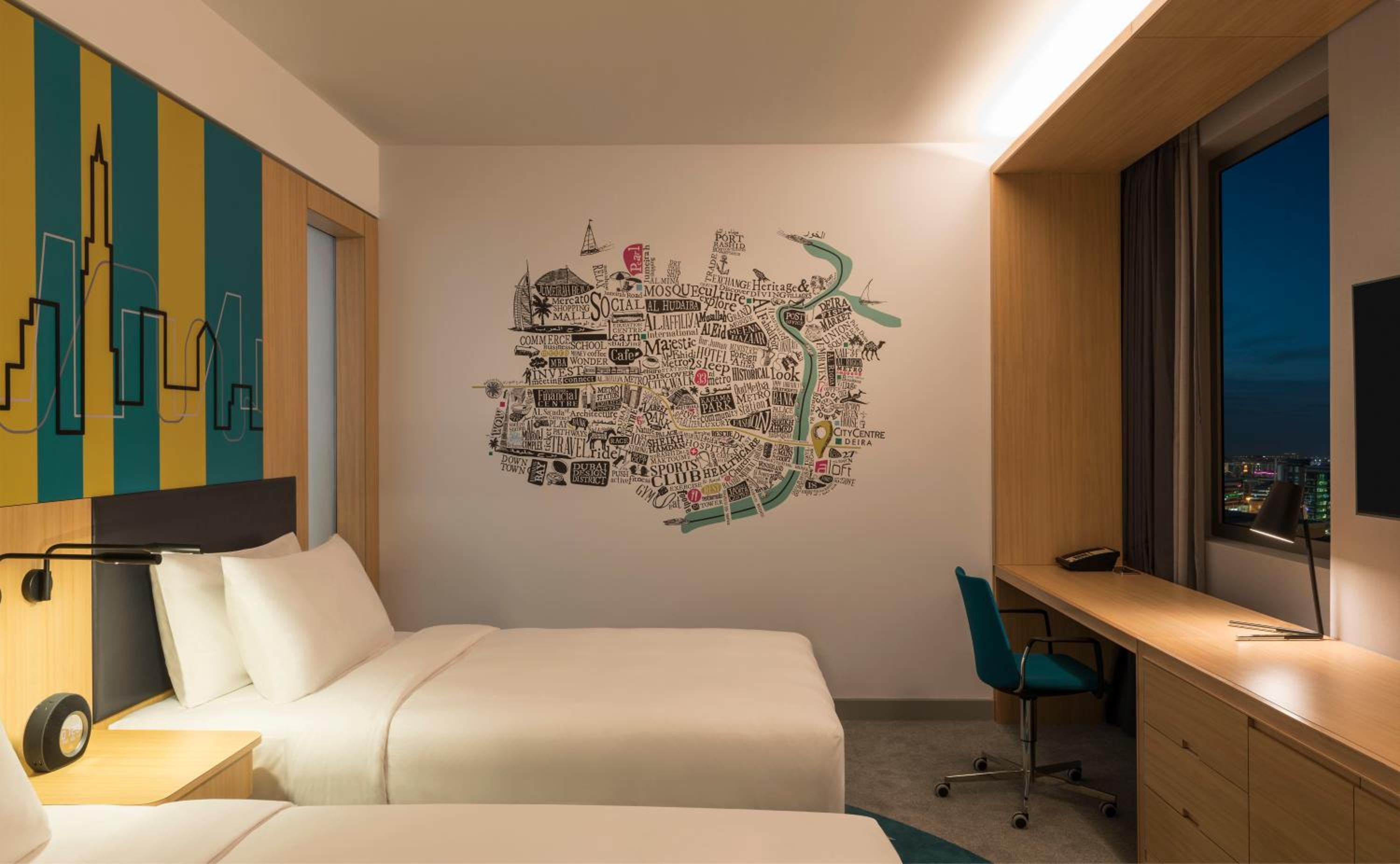 Aloft Room, Guest room,  Twin/Single Bed(s), City view photo 2