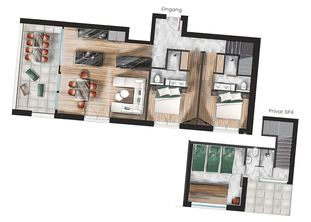 Comfort Apartment, 2 Bedrooms, Non Smoking, Mountain View
