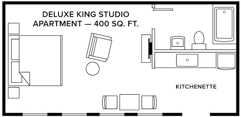 Deluxe Studio, 1 King Bed, Non Smoking, Kitchenette photo 2