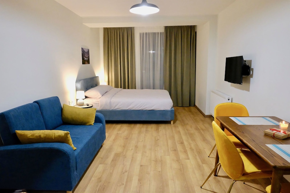 Basic Apartment, 1 Queen Bed with Sofa bed, Non Smoking, Mountain View photo 1