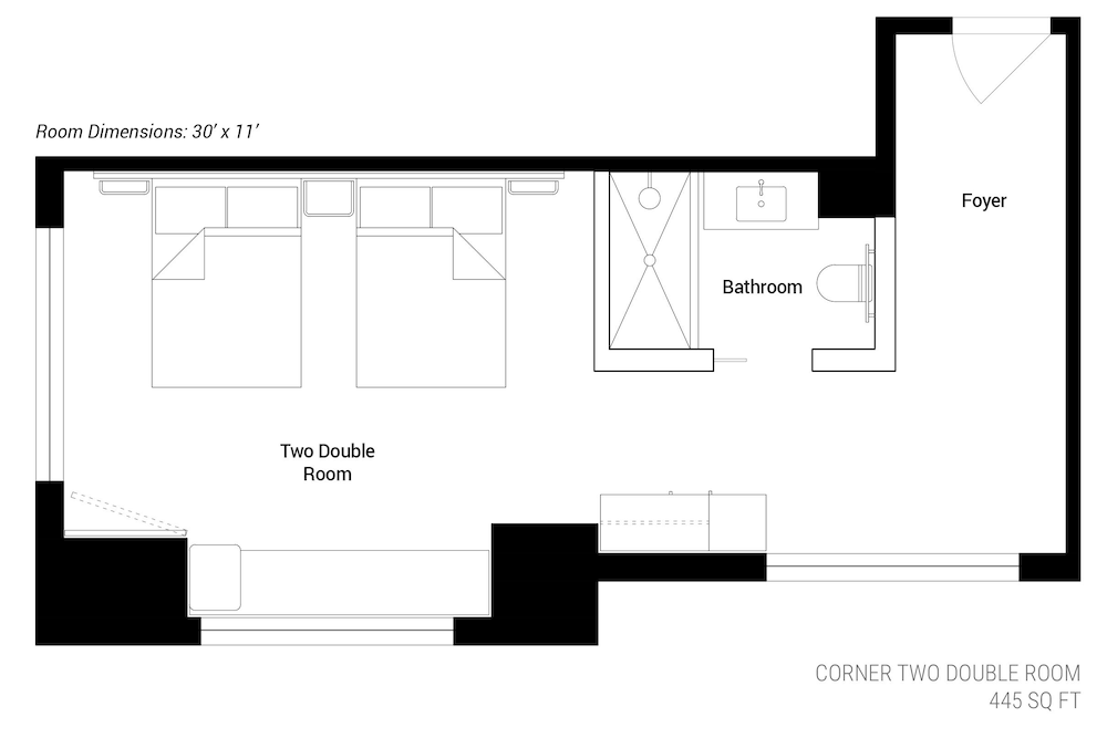 Room, 2 Double Beds, Corner thumbnail 6