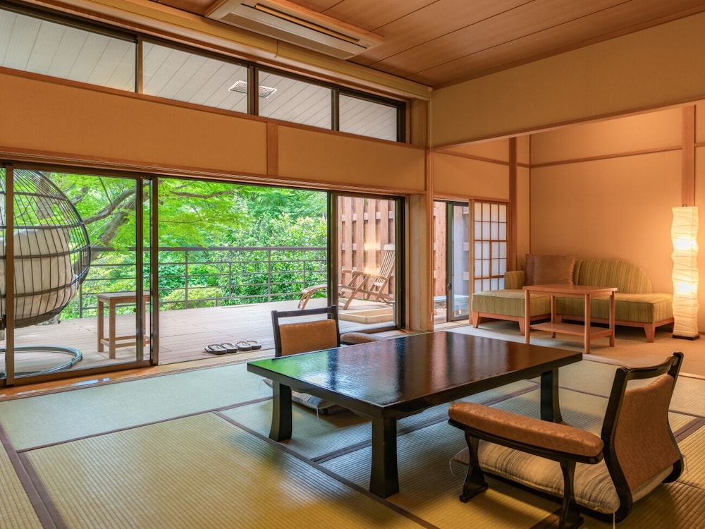 Renovated Japanese Western Special Room 1F with Inside bath, Foot bath, tree terrace,JPN Garden view photo 1