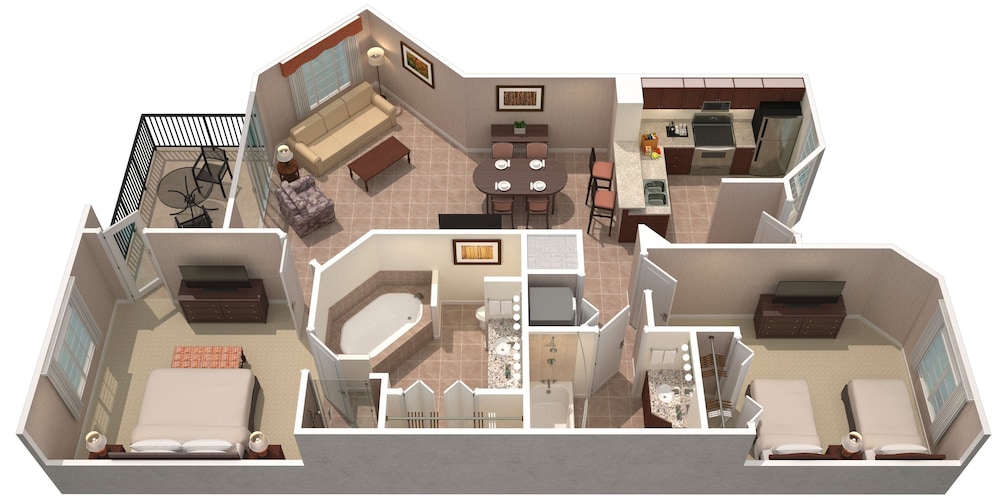 Deluxe Suite, 2 Bedrooms (2 Bathrooms)