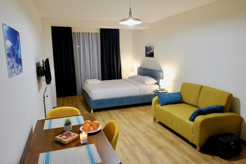 Basic Apartment, 1 Queen Bed with Sofa bed, Non Smoking, Mountain View photo 2