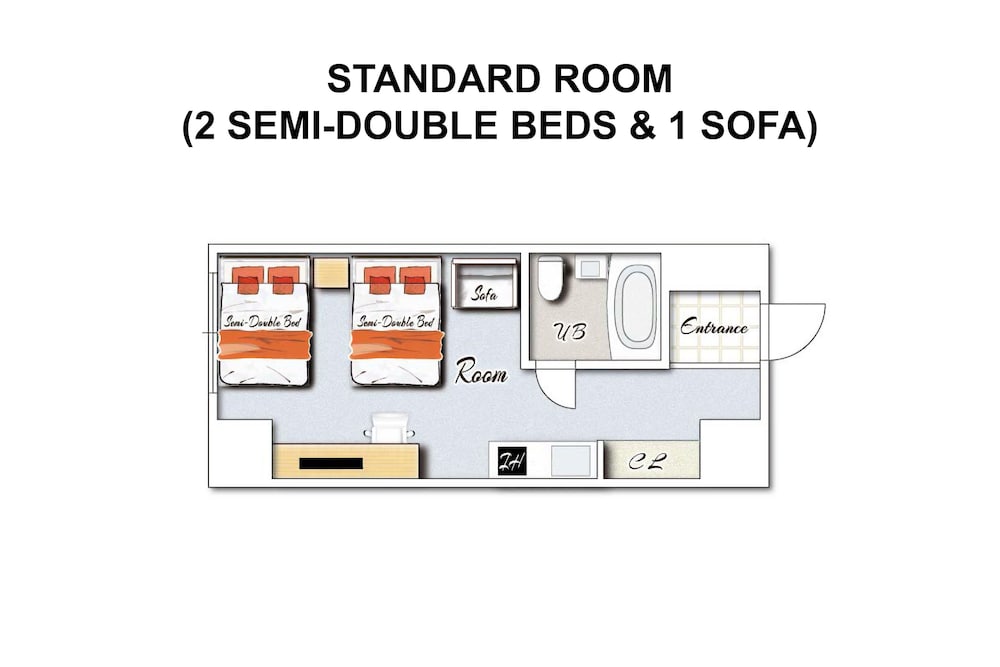 Standard Room (2 Small Double Beds) - Non-Smoking - Cleaning Fee Extra